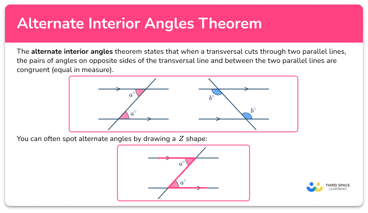 Alternate interior angles theorem