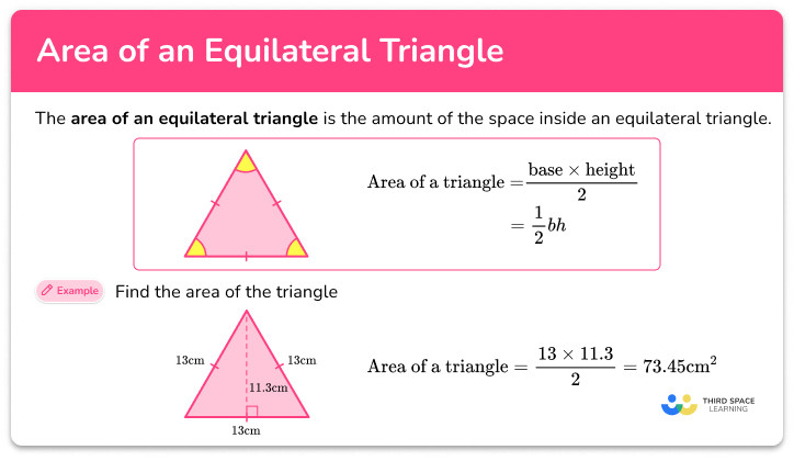 Area of equilateral triangle