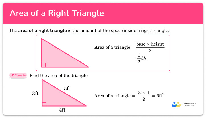 Area of a right triangle