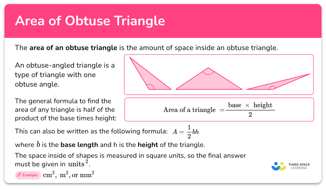 Area of obtuse triangle