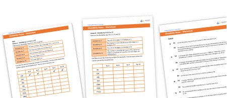 Divisibility rules worksheet