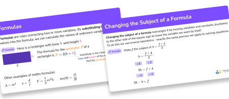 GCSE Revision Cards: Formulas