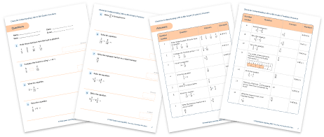 Fractions Check for Understanding Quiz