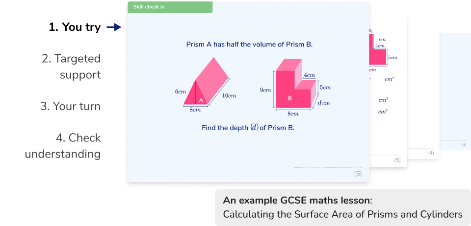 Structured, scaffolded secondary maths lessons