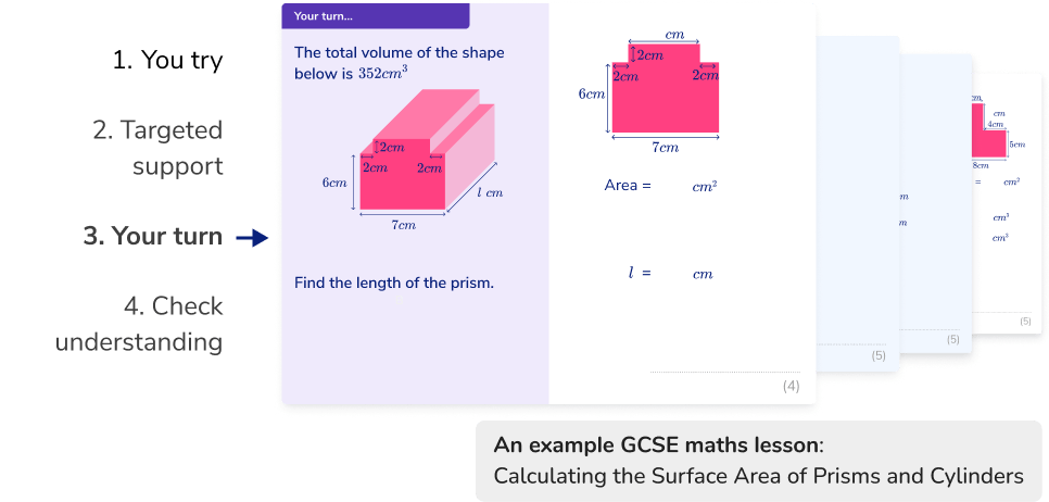 Structured, scaffolded secondary maths lessons