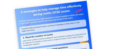 5 strategies to manage GCSE exam anxiety poster