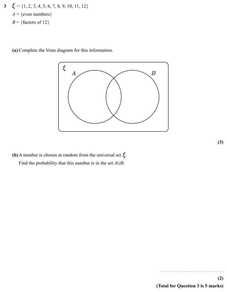 sample question probability and statistics - higher 