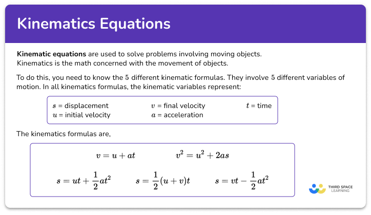Kinematic equations