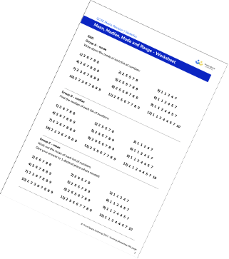 Mean Median Mode Range Worksheet