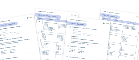 BIDMAS/BODMAS/PEMDAS Worksheet