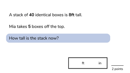 math problem for 5th grader using height