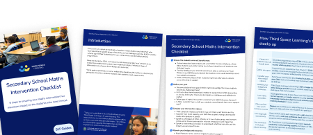Secondary School Maths Intervention Checklist