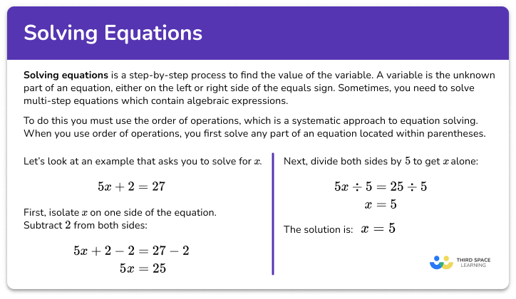 Solving equations