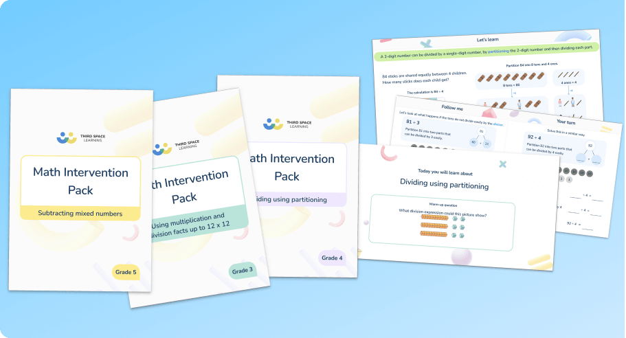 Math Intervention Packs